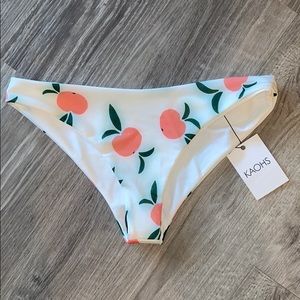 Kaohs Swim Peach Print Bikini Bottom - L